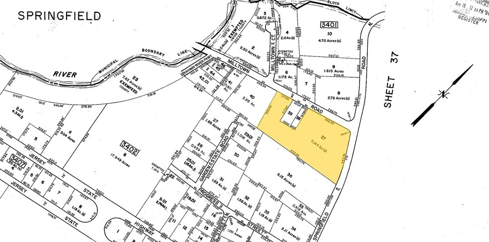 50 Milltown Rd, Union Township, NJ for lease - Plat Map - Image 2 of 2