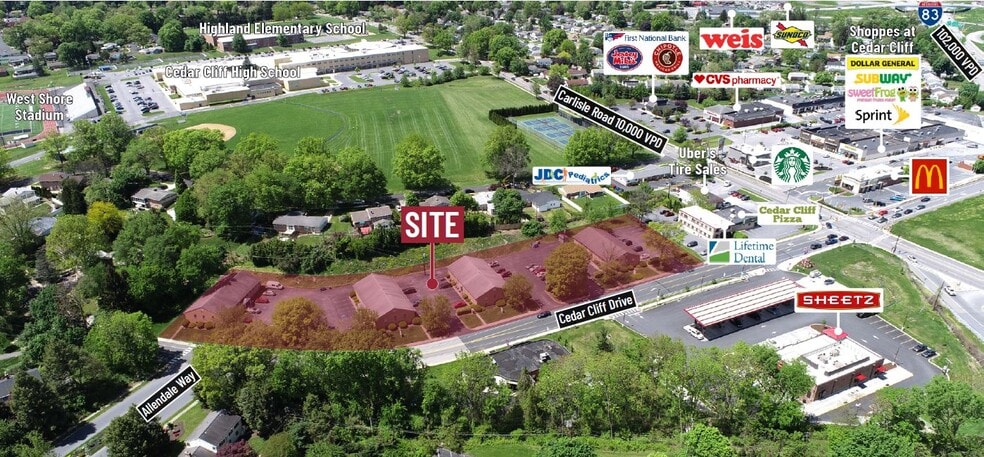 1513 Cedar Cliff Dr, Camp Hill, PA for lease - Aerial - Image 3 of 4