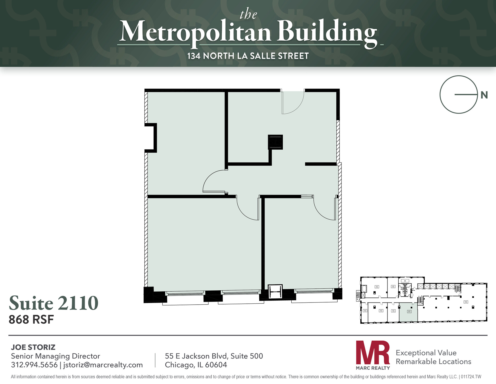 134 N LaSalle St, Chicago, IL for lease Floor Plan- Image 1 of 1