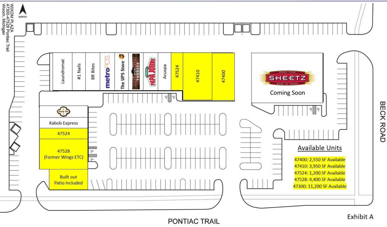 47300-47528 Pontiac Trl, Wixom, MI for lease Floor Plan- Image 1 of 1