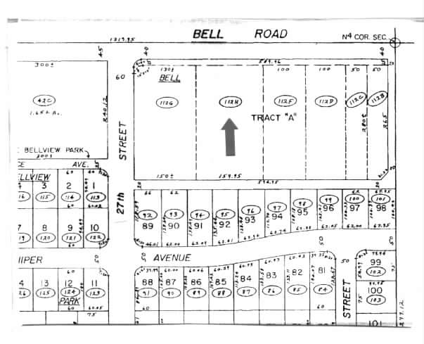 2715 E Bell Rd, Phoenix, AZ for lease - Plat Map - Image 2 of 2