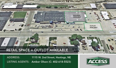 1115 W 2nd St, Hastings, NE for lease Aerial- Image 2 of 2