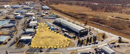 100 Stockton Av, Okotoks, AB - aerial  map view