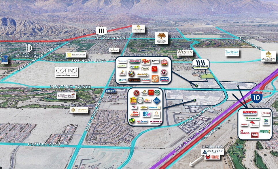 Dinah Shore Dr, Rancho Mirage, CA for sale - Aerial - Image 3 of 4