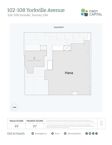 102-108 Yorkville Ave, Toronto, ON for lease - Site Plan - Image 3 of 3