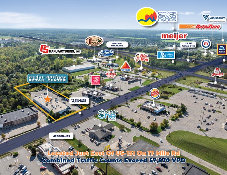 4116 17 Mile Rd NE, Cedar Springs, MI for sale - Aerial - Image 3 of 6