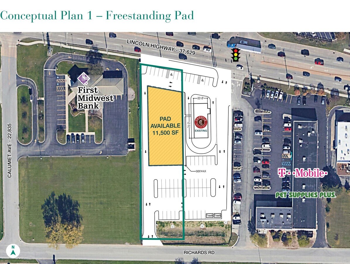 Lincoln Hwy, Dyer, IN 46311 Join Chipotle Pad, BTS, or Shop Space w/DT