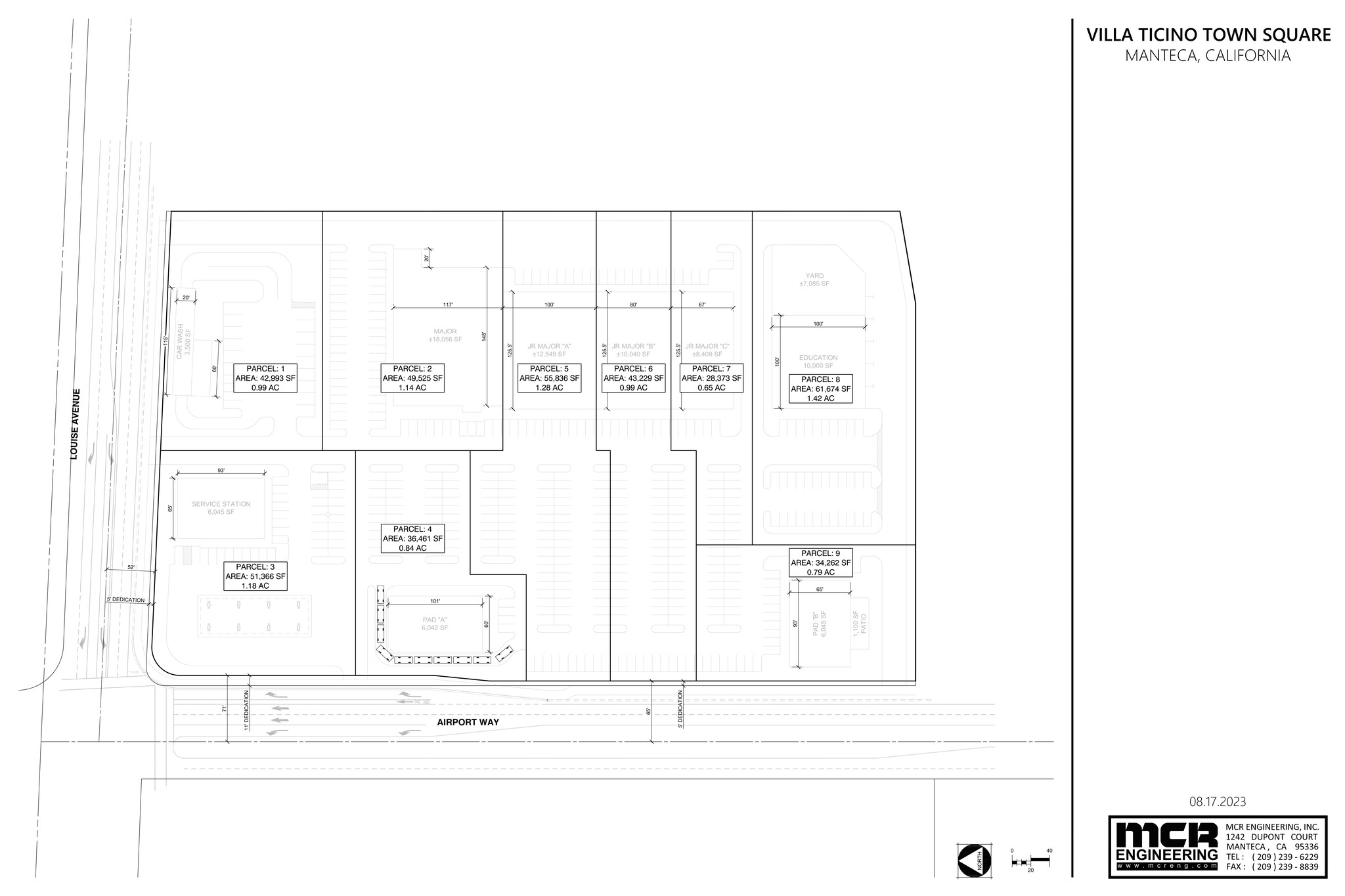 Louise Avenue, Manteca, CA for lease Site Plan- Image 1 of 2