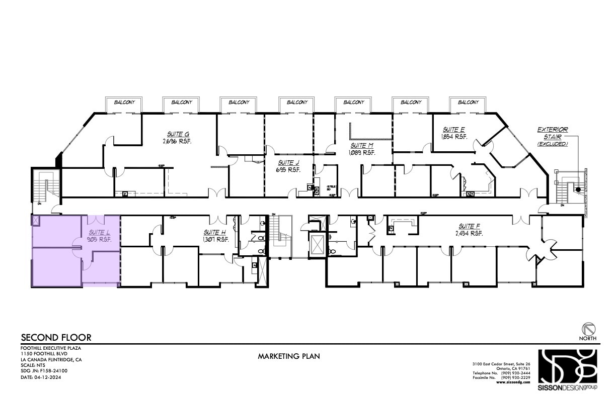 1150 Foothill Blvd, La Cañada Flintridge, CA for lease Typical Floor Plan- Image 1 of 1