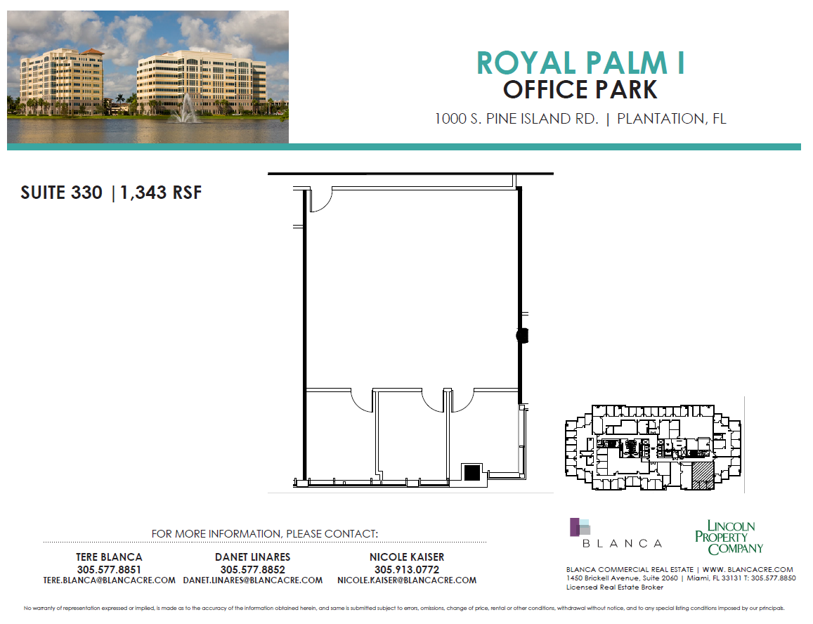 1000 S Pine Island Rd, Plantation, FL for lease Floor Plan- Image 1 of 1