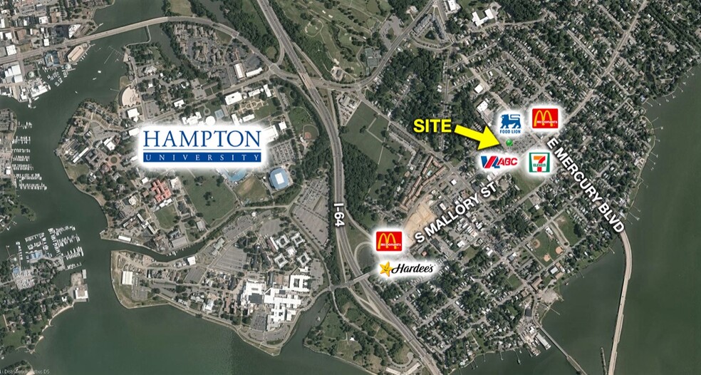 95 N Mallory St, Hampton, VA for lease - Aerial - Image 1 of 2