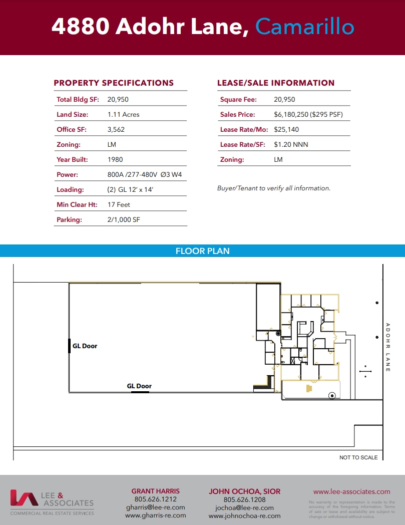 4880 Adohr Ln, Camarillo, CA for lease Floor Plan- Image 1 of 1
