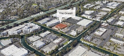 200 E Baker St, Costa Mesa, CA - aerial  map view