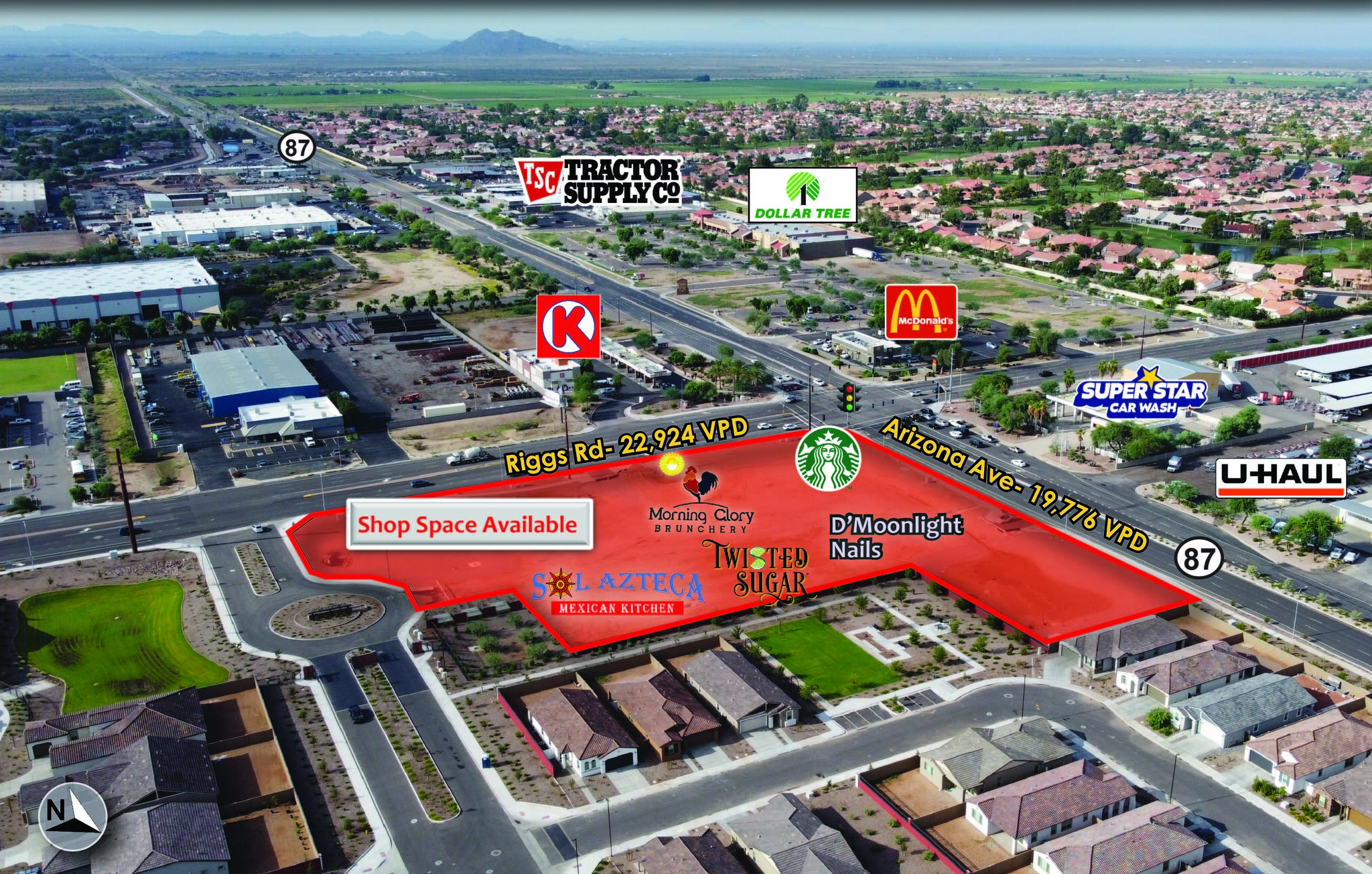 NE Arizona Ave & Riggs Rd, Chandler, AZ for lease Aerial- Image 1 of 1