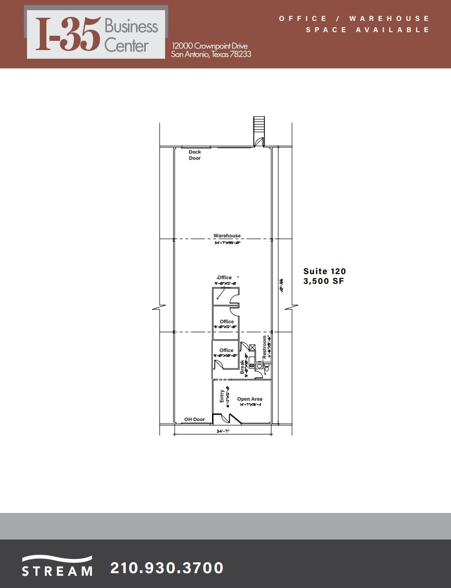 12000 Crownpoint Dr, San Antonio, TX for lease Floor Plan- Image 1 of 1