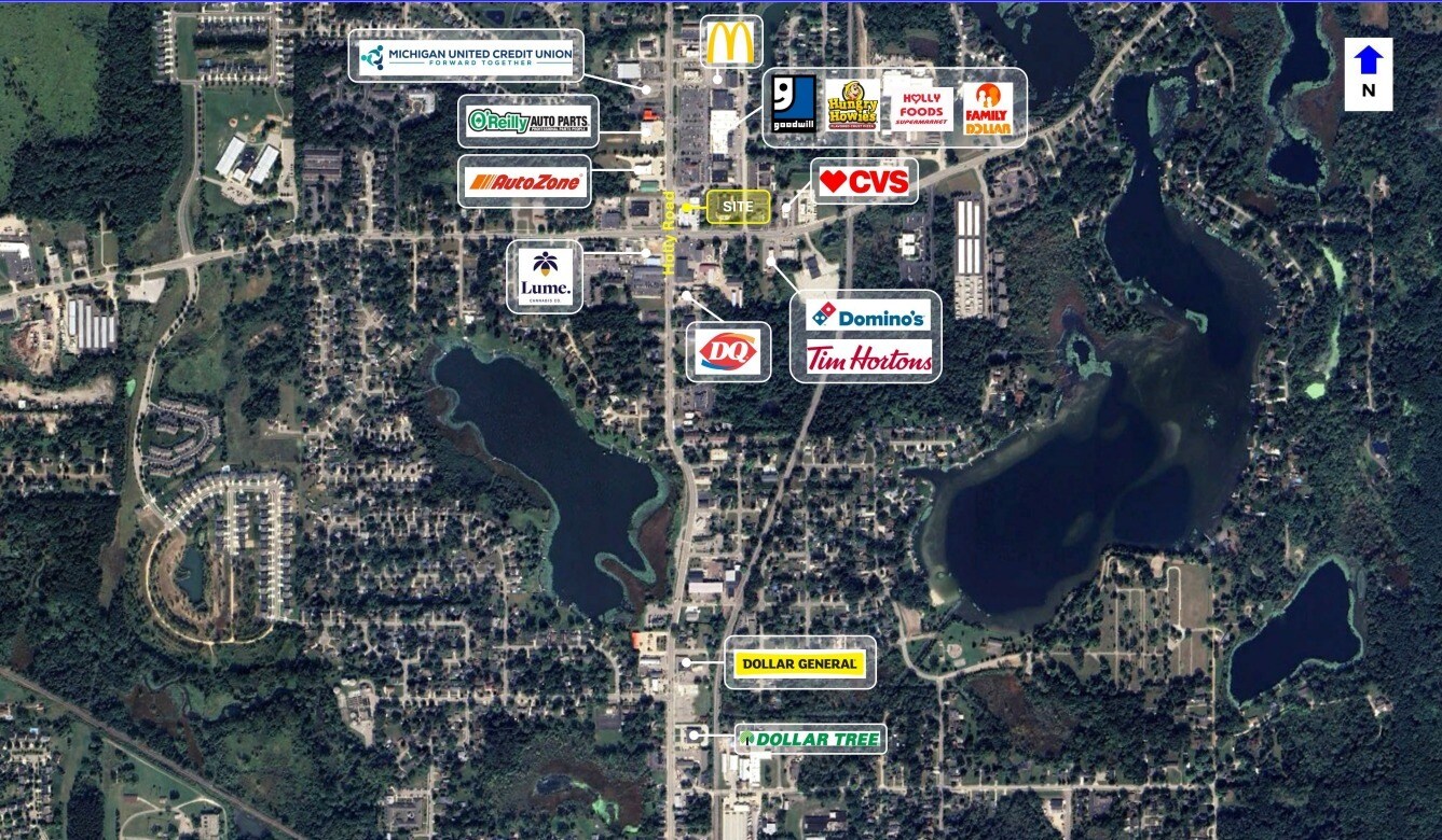 15201 N Holly Rd, Holly, MI for lease Aerial- Image 1 of 2