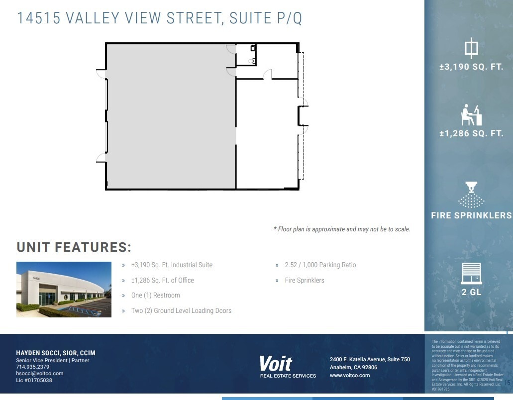 14525 Valley View Ave, Santa Fe Springs, CA for lease Floor Plan- Image 1 of 1
