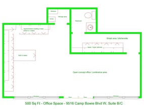 9516 W Camp Bowie, Fort Worth, TX for lease Floor Plan- Image 1 of 1