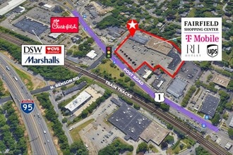 837-923 Post Rd, Fairfield, CT - AERIAL map view