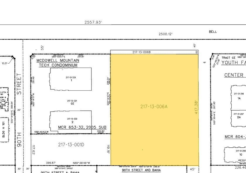 SWC 91st St & Bell Rd, Scottsdale, AZ for sale - Plat Map - Image 2 of 3