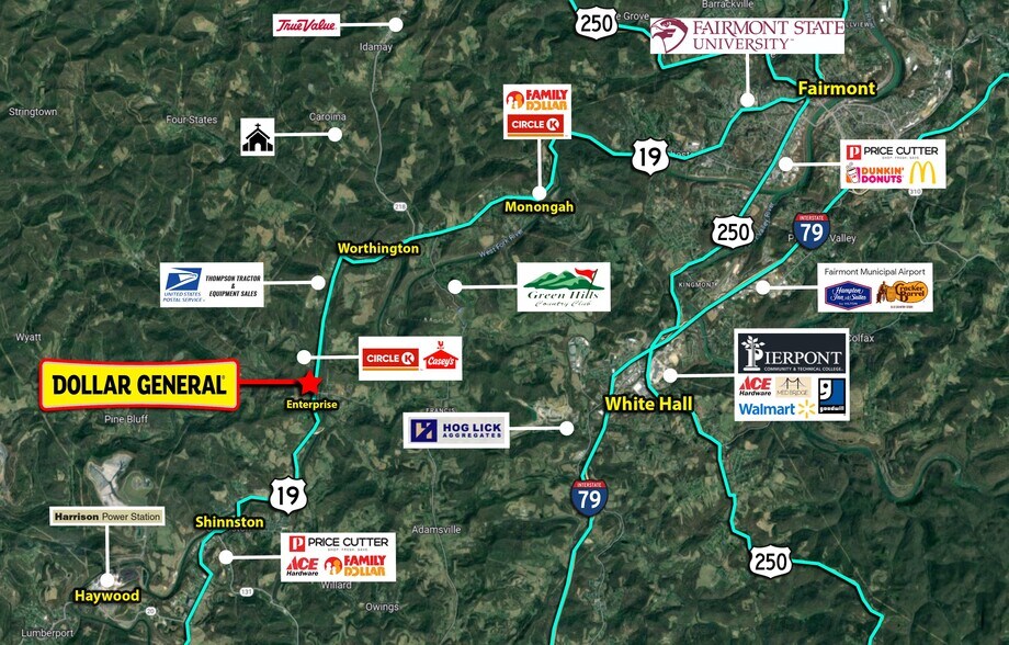 3425 Hood Ave, Enterprise, WV 26568 Dollar General