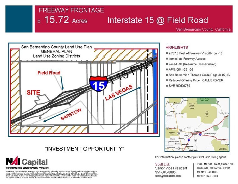 Field Rd, Ludlow, CA for sale - Primary Photo - Image 1 of 1