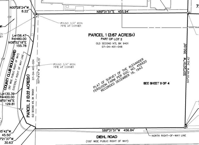 NE Corner of Diehl Rd & Country Club Blvd, Naperville, IL for sale - Site Plan - Image 2 of 4