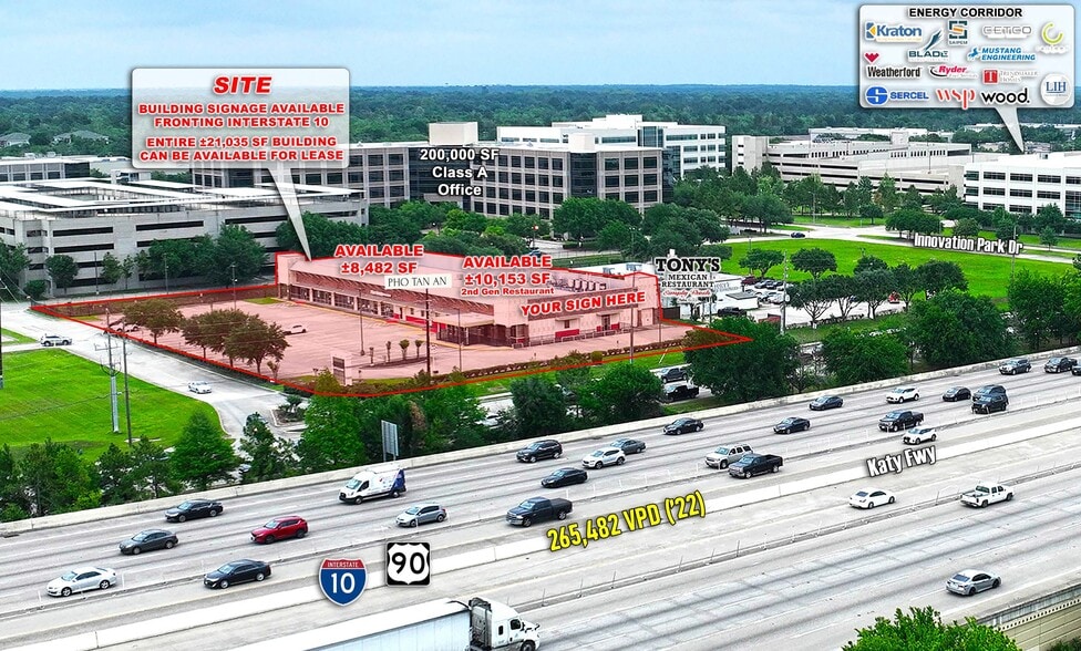 17754 Katy Fwy, Houston, TX for lease - Aerial - Image 2 of 6