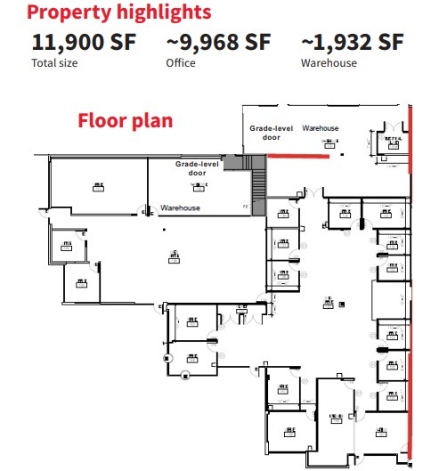 8271 154th Ave NE, Redmond, WA for lease Floor Plan- Image 1 of 4