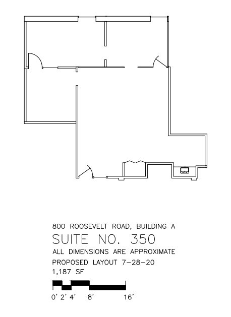 800 Roosevelt Rd, Glen Ellyn, IL for lease Floor Plan- Image 1 of 5