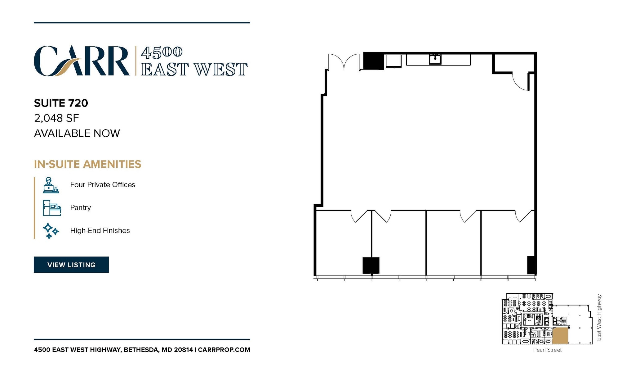 4500 East West Hwy, Bethesda, MD for lease Floor Plan- Image 1 of 2