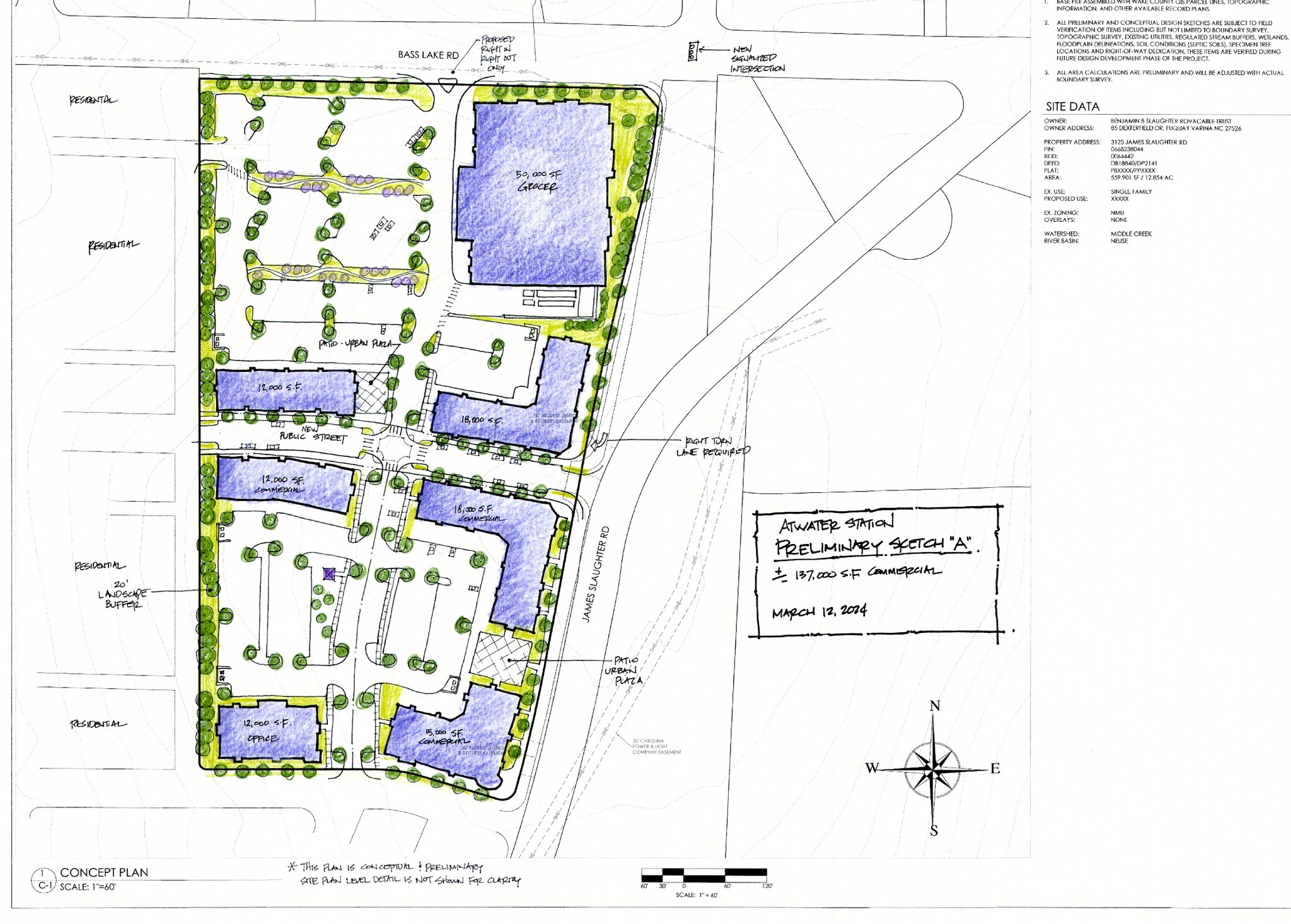 3125 James Slaughter Road, Fuquay Varina, NC for sale Site Plan- Image 1 of 7