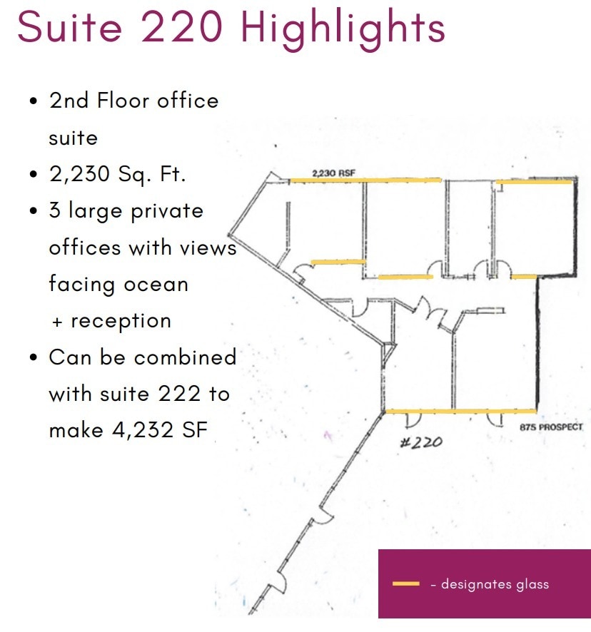 875 Prospect St, La Jolla, CA for lease Floor Plan- Image 1 of 1