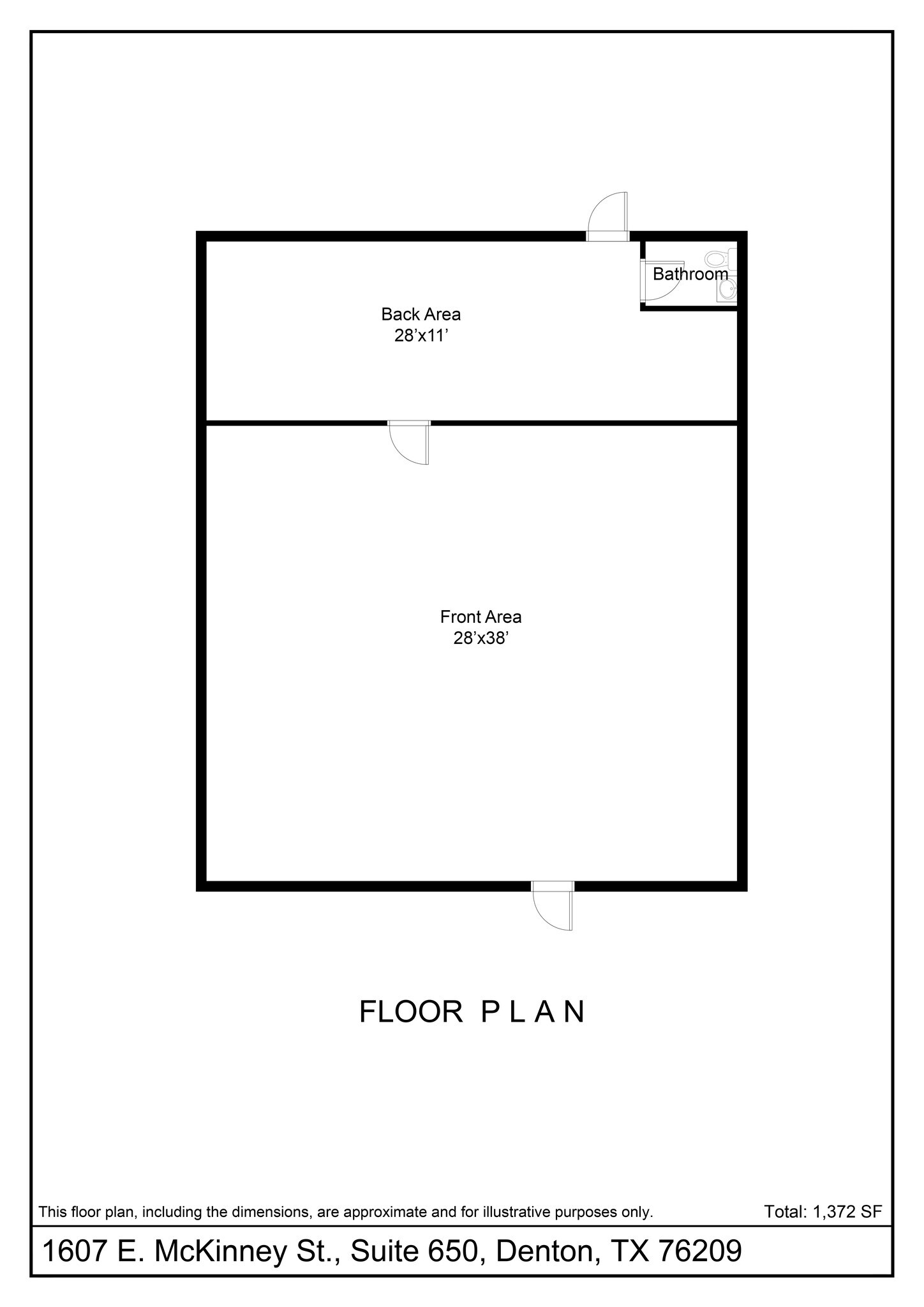 1607 E McKinney St, Denton, TX for lease Floor Plan- Image 1 of 1