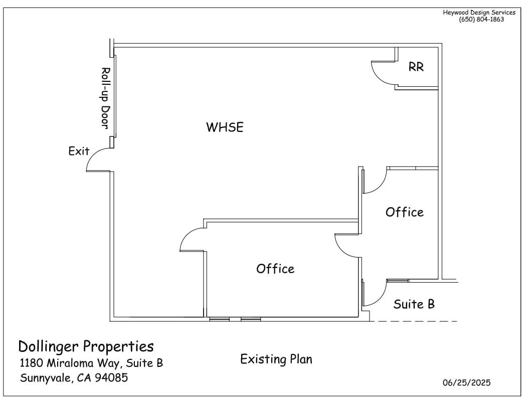 1180 Miraloma Way, Sunnyvale, CA for lease Floor Plan- Image 1 of 1