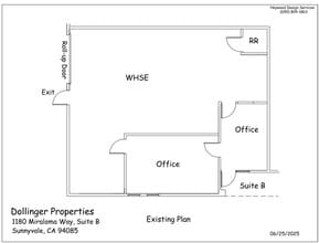 1180 Miraloma Way, Sunnyvale, CA for lease Floor Plan- Image 1 of 1