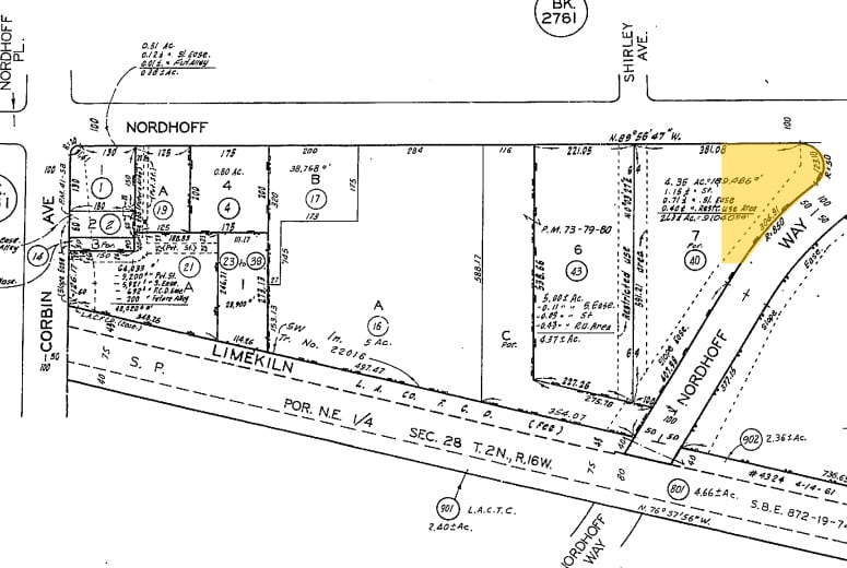 19422 Nordhoff St, Northridge, CA for lease - Plat Map - Image 2 of 14
