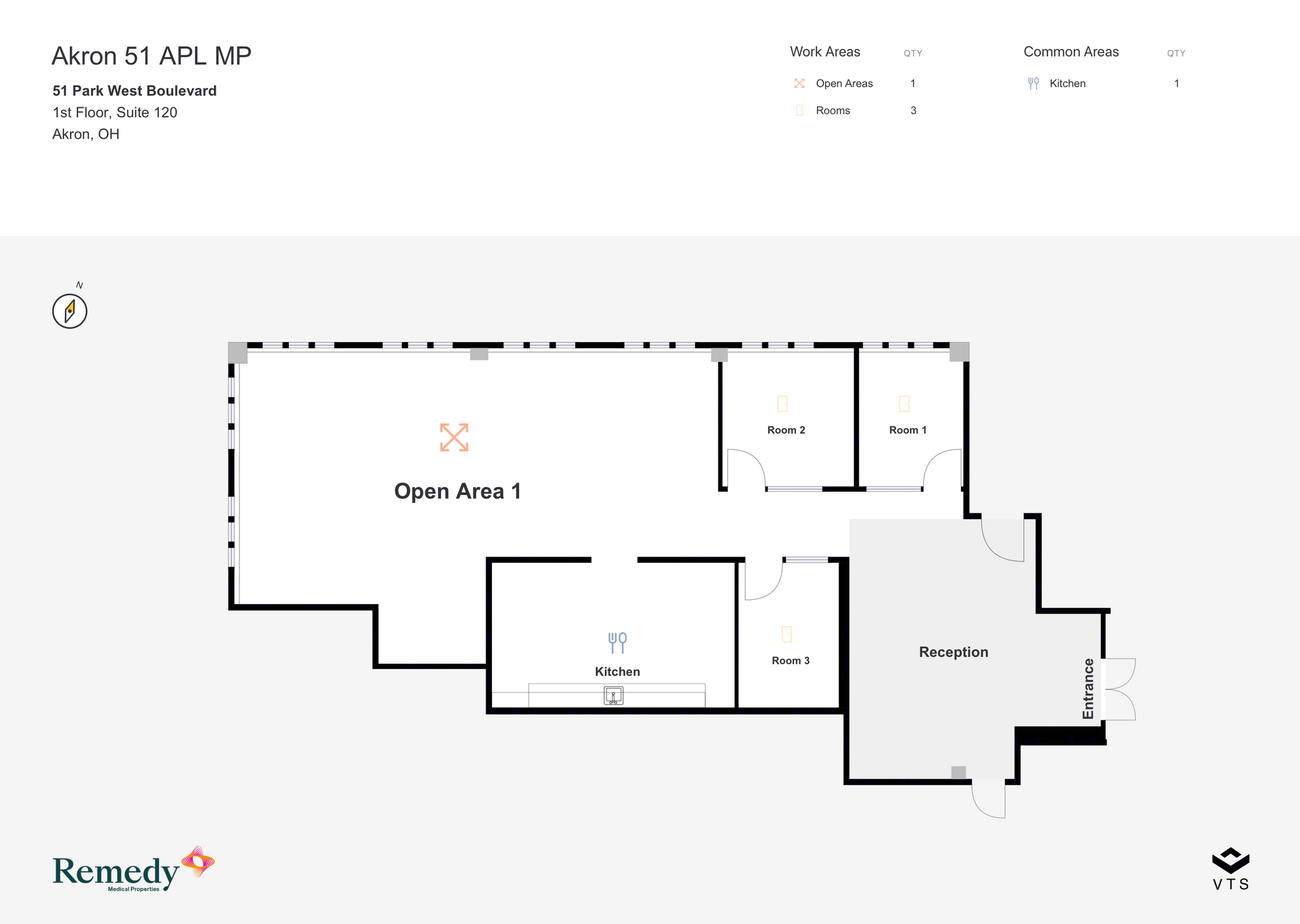 51 Park West Blvd, Akron, OH for lease Floor Plan- Image 1 of 6