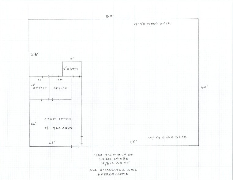 1300-1324 NW Main St, Lee's Summit, MO for lease - Floor Plan - Image 2 of 2
