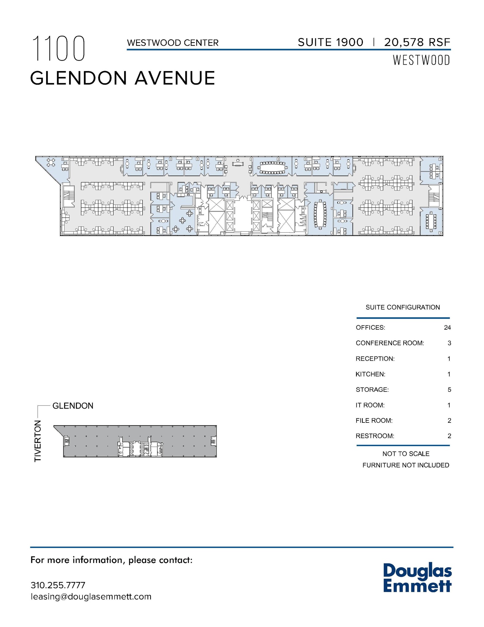 1100 Glendon Ave, Los Angeles, CA for lease Floor Plan- Image 1 of 1