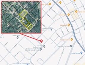 Ogden St & 3rd Ave, Eastman, GA - aerial  map view