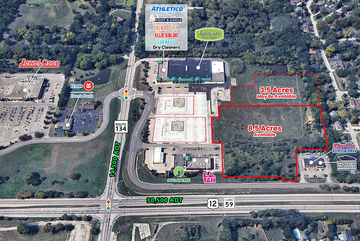 Frontage Rd, Fox Lake, IL for sale Aerial- Image 1 of 1