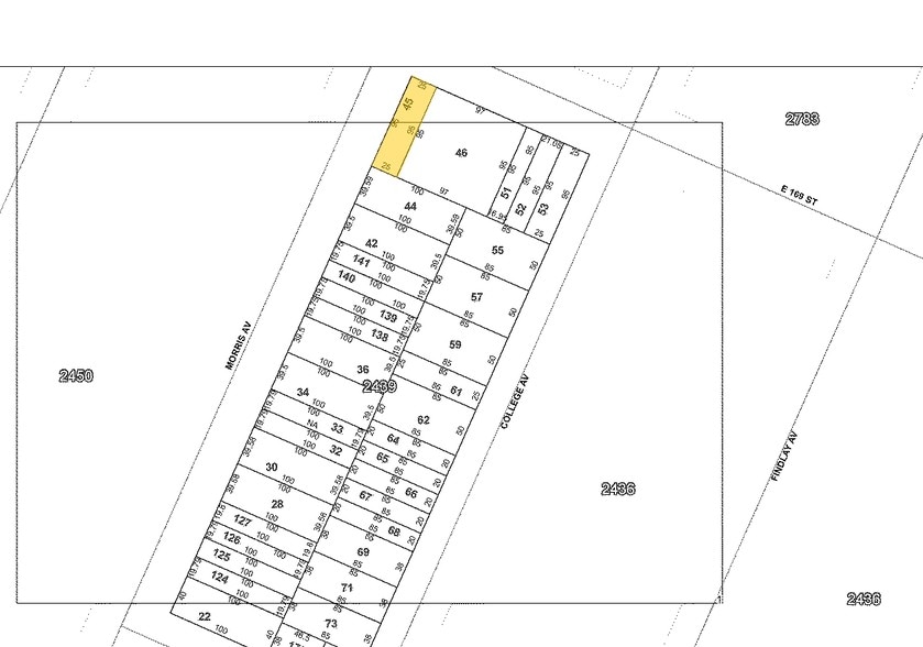 270 E 169th St, Bronx, NY for sale - Plat Map - Image 2 of 9