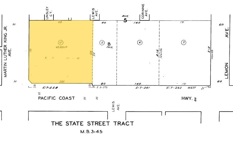 1001 E Pacific Coast Hwy, Long Beach, CA for sale - Plat Map - Image 2 of 4