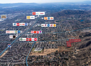 Kitching St, Moreno Valley, CA - aerial  map view