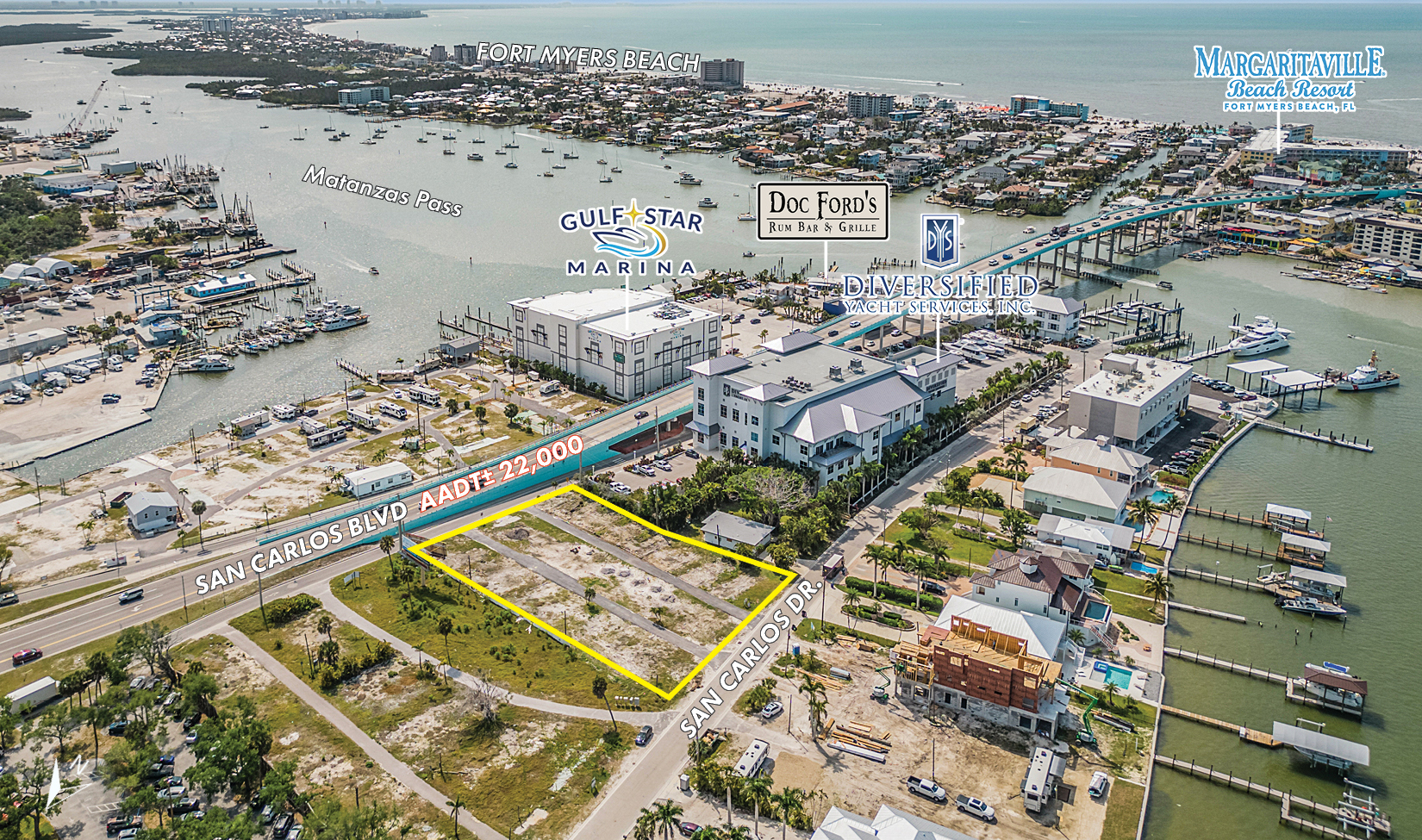 760 San Carlos Dr, Fort Myers Beach, FL for sale Aerial- Image 1 of 8