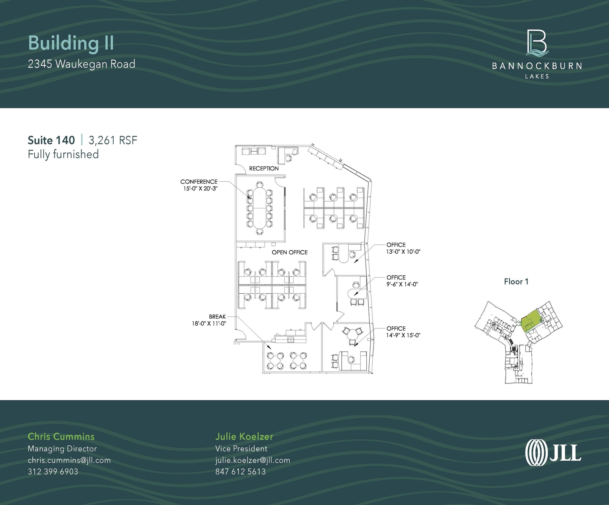 2333 Waukegan Rd, Bannockburn, IL for lease Floor Plan- Image 1 of 1