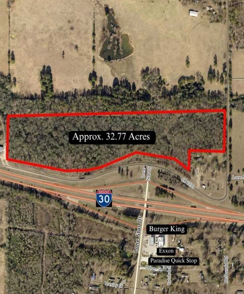 Lone Star Drive & County Road 2201, Hooks, TX for sale - Aerial - Image 2 of 4