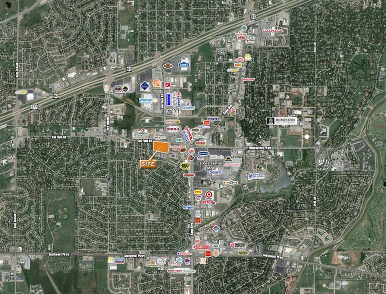 3809 Call Field Rd, Wichita Falls, TX for lease - Aerial - Image 2 of 4