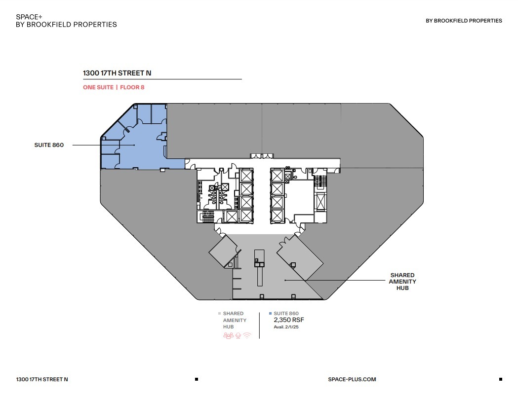 1300 N 17th St, Arlington, VA for lease Floor Plan- Image 1 of 1